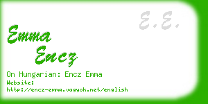 emma encz business card